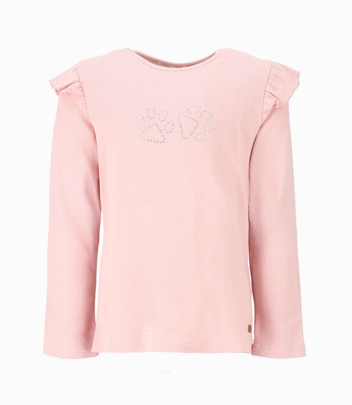 Polera niña con vuelos rosado Limonada-0