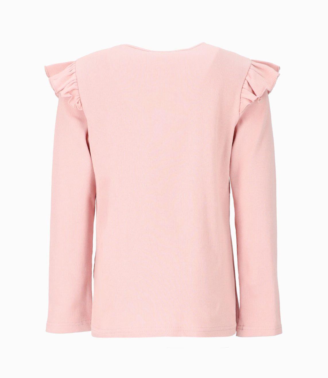 Polera niña con vuelos rosado Limonada-1