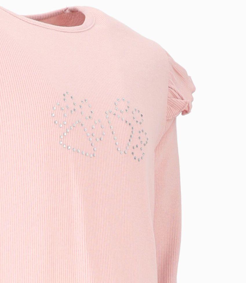 Polera niña con vuelos rosado Limonada-2