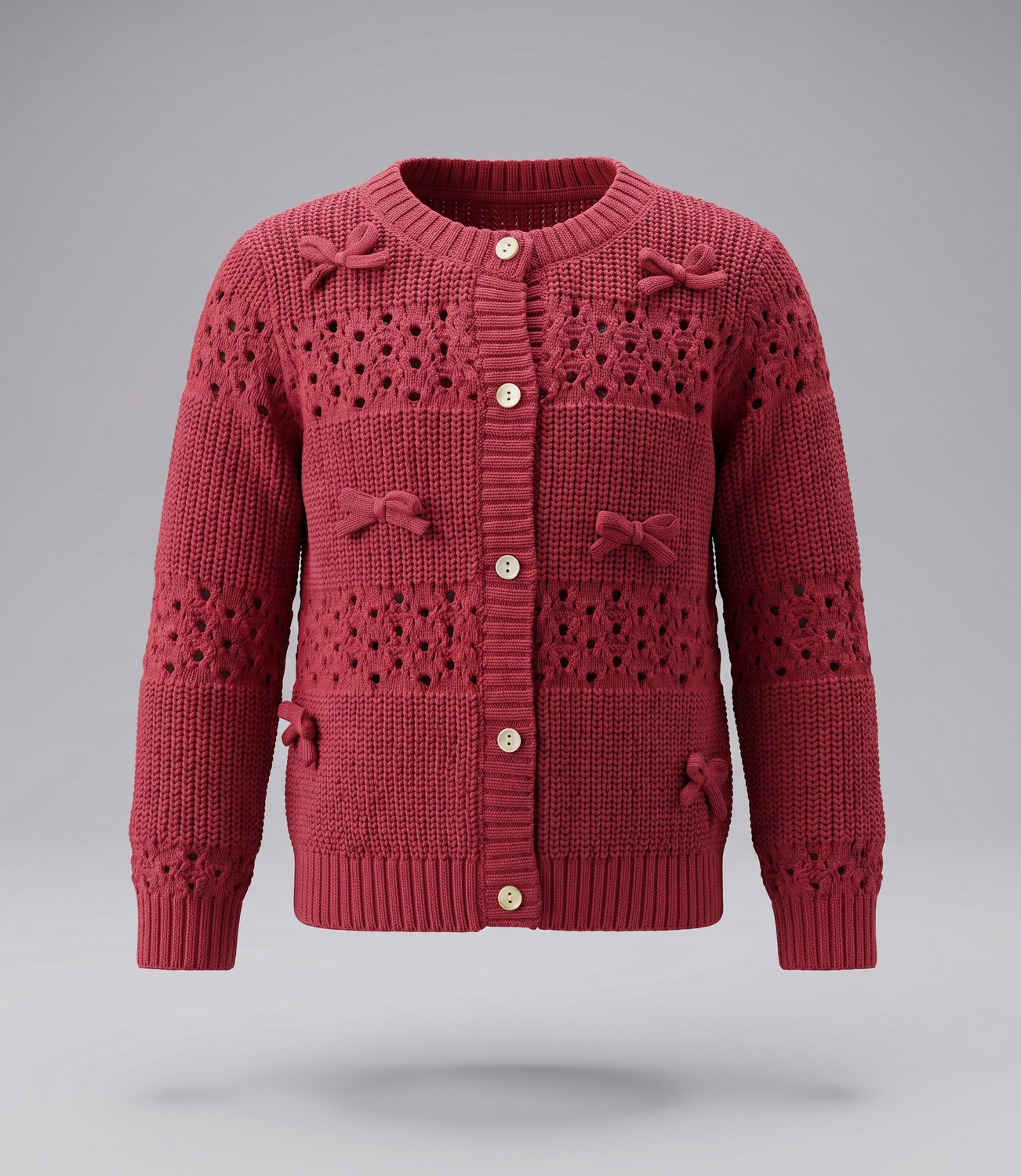Chaleco niña cardigan L11061270288 frambuesa Limonada-1