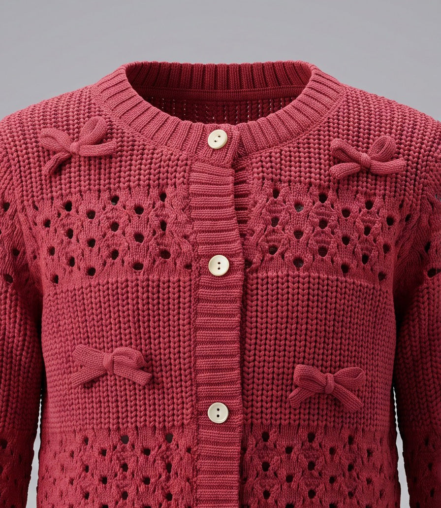 Chaleco niña cardigan L11061270288 frambuesa Limonada-3