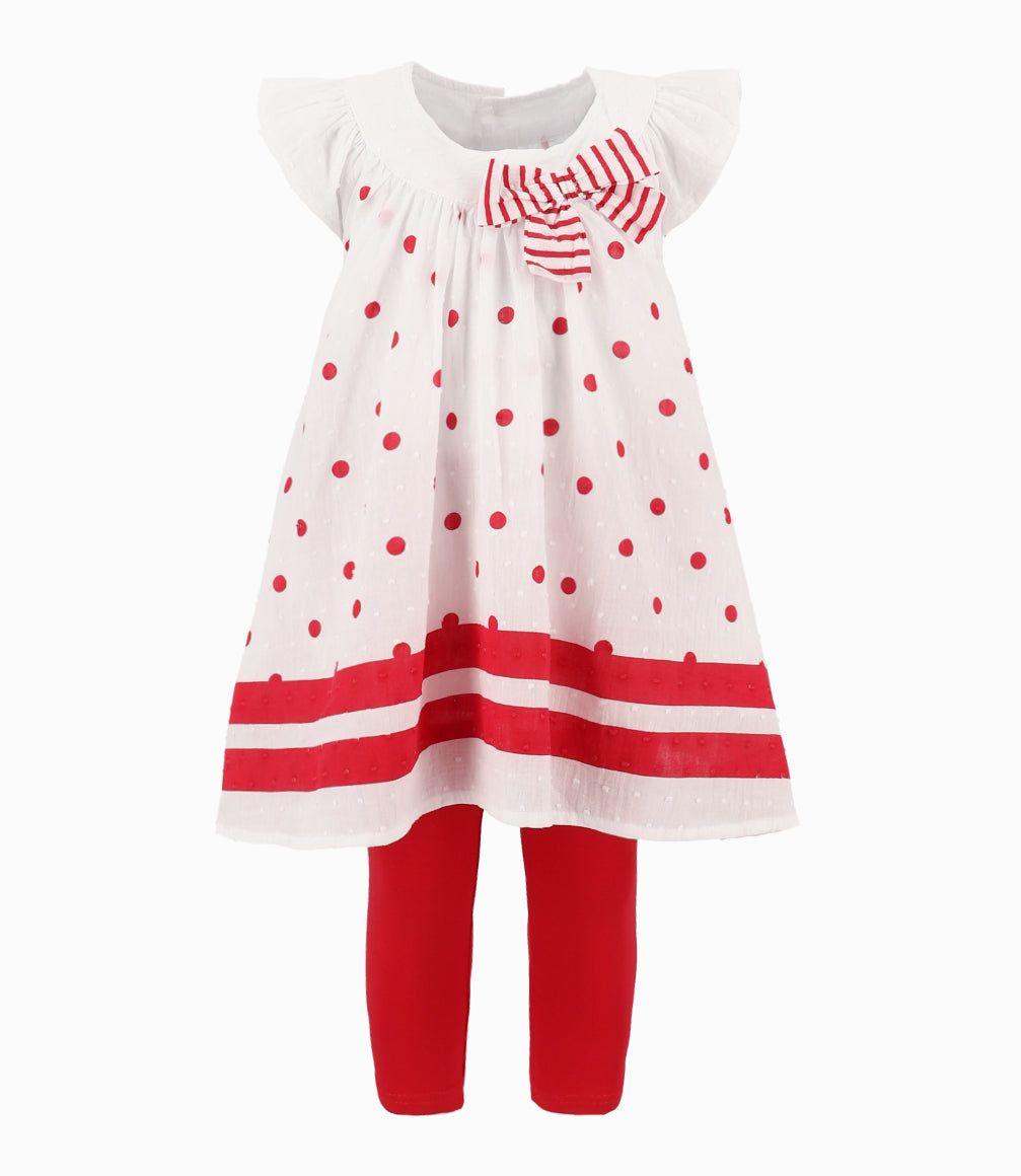 Conjunto Bebé Con Puntos Rojo-4