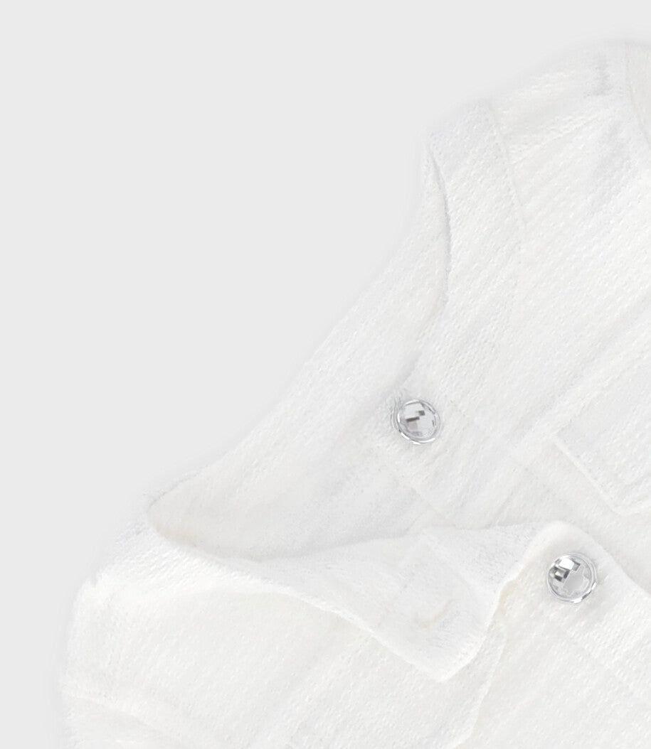 Chaqueta bebé con bordado crudo Limonada-2