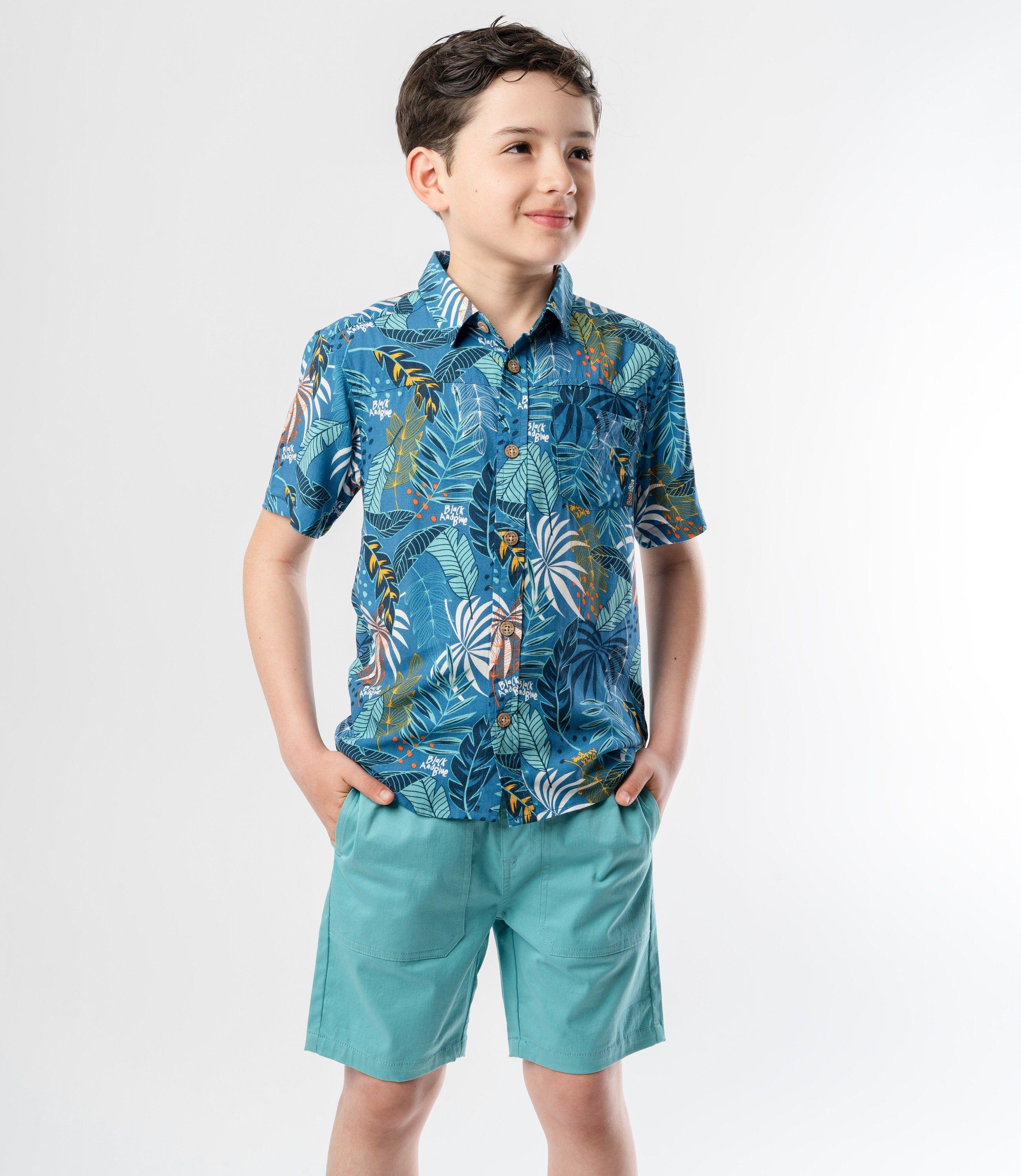 Bermuda niño basico menta Black and Blue-0