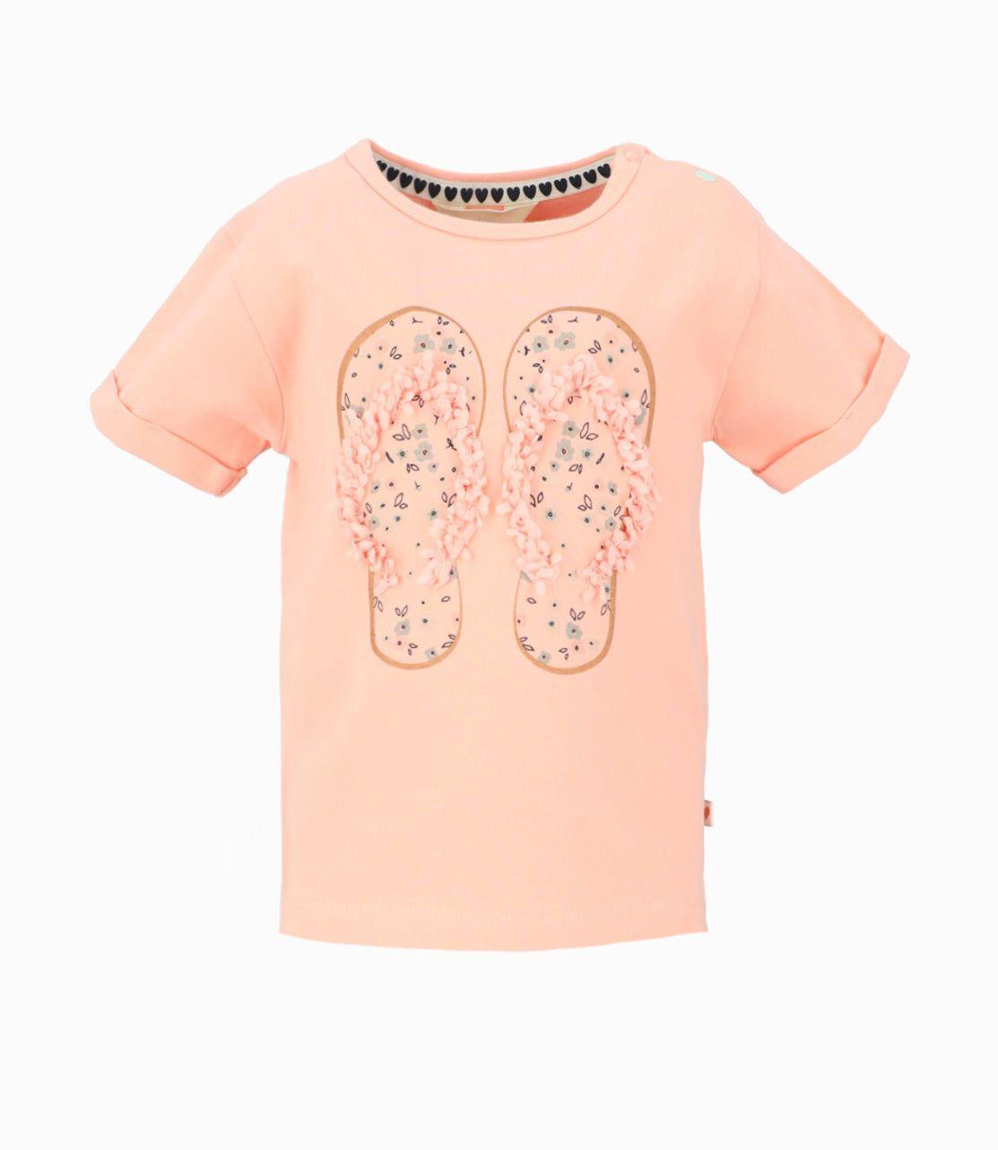 Polera manga corta niña con sandalia  rosado 4 Kids-0