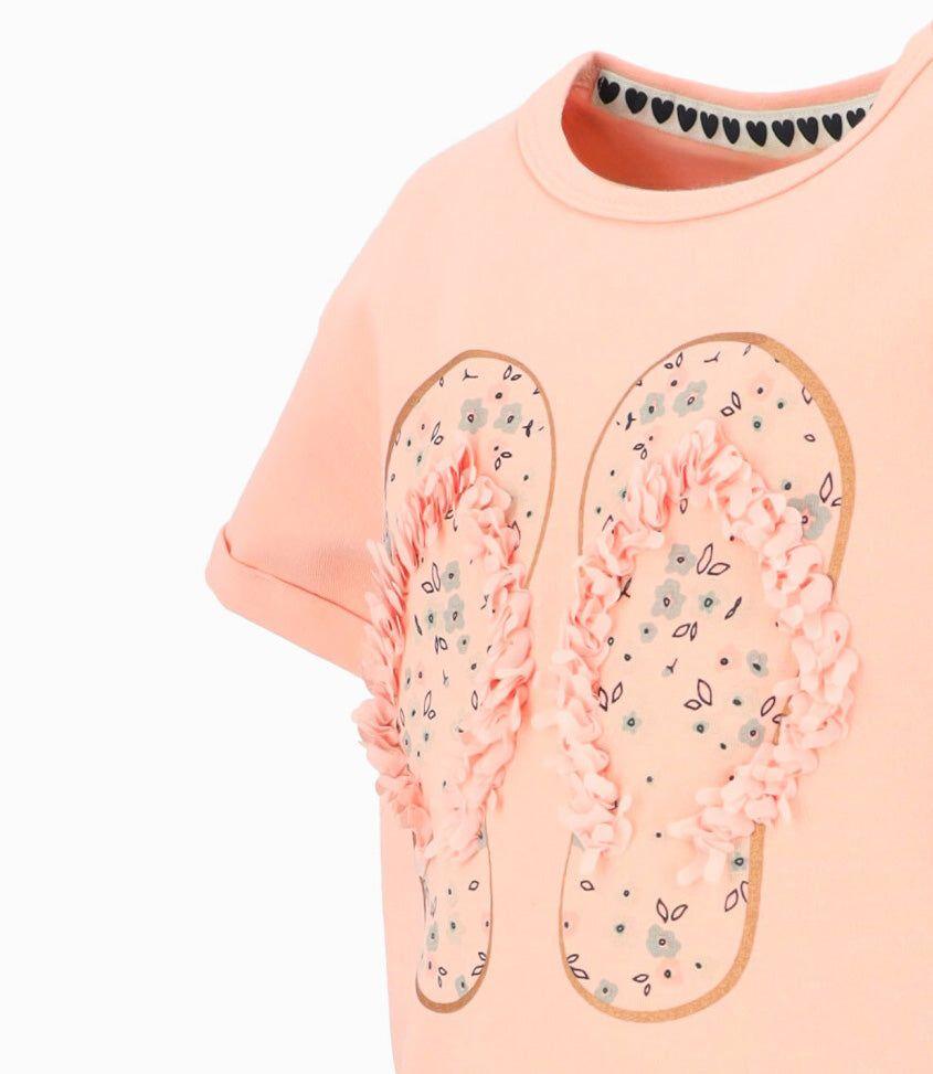 Polera manga corta niña con sandalia  rosado 4 Kids-2
