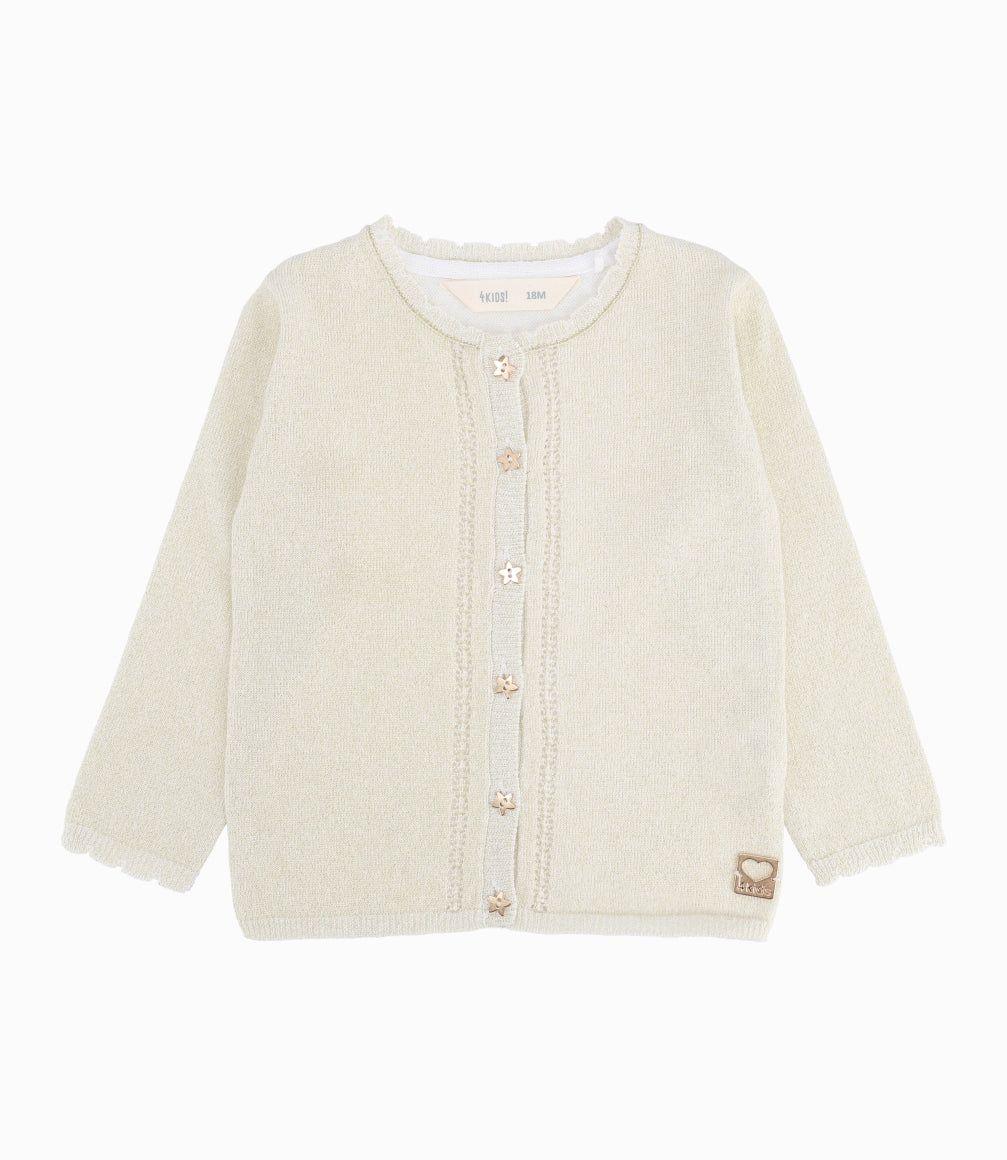 Chaleco Bebé Niña Con Diseño Blanco-3