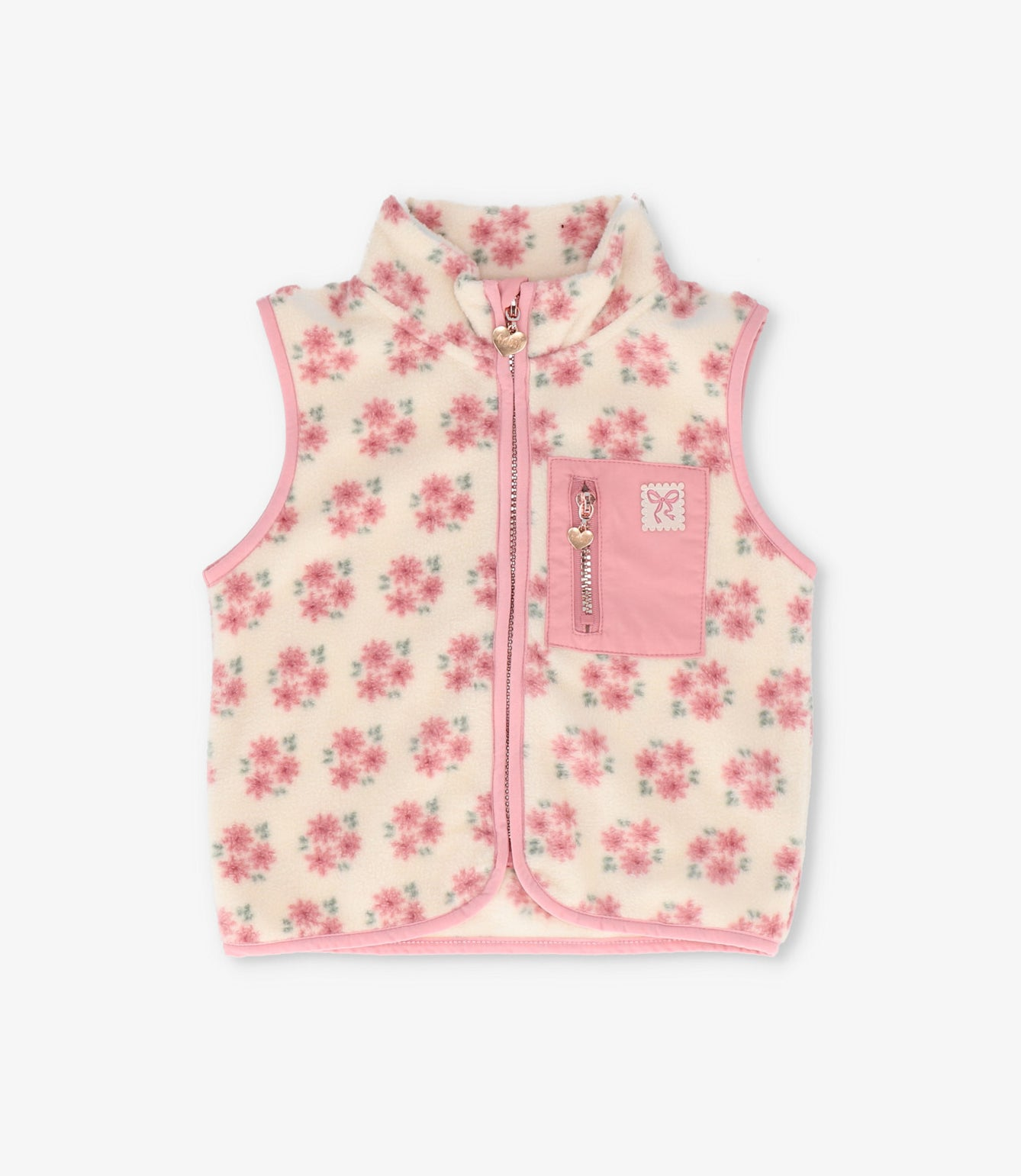 Chaqueta bebé sin mangas rosado 4 Kids-1