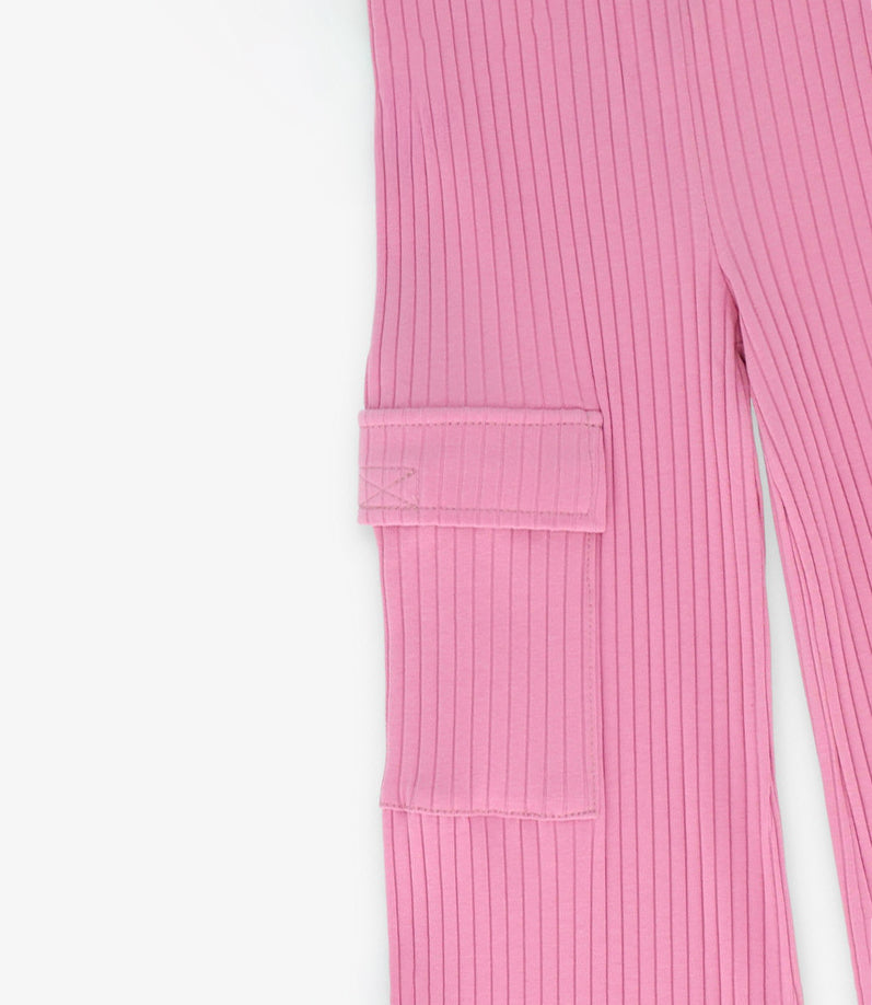 Calza niña acampanadas palo rosa Limonada-2