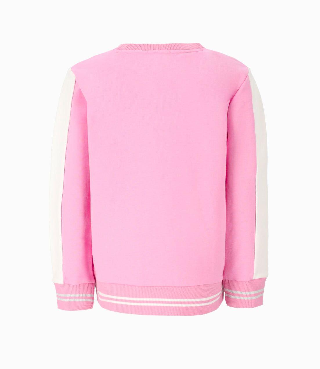 Polerón niña con perro y perlas Coral Limonada-2