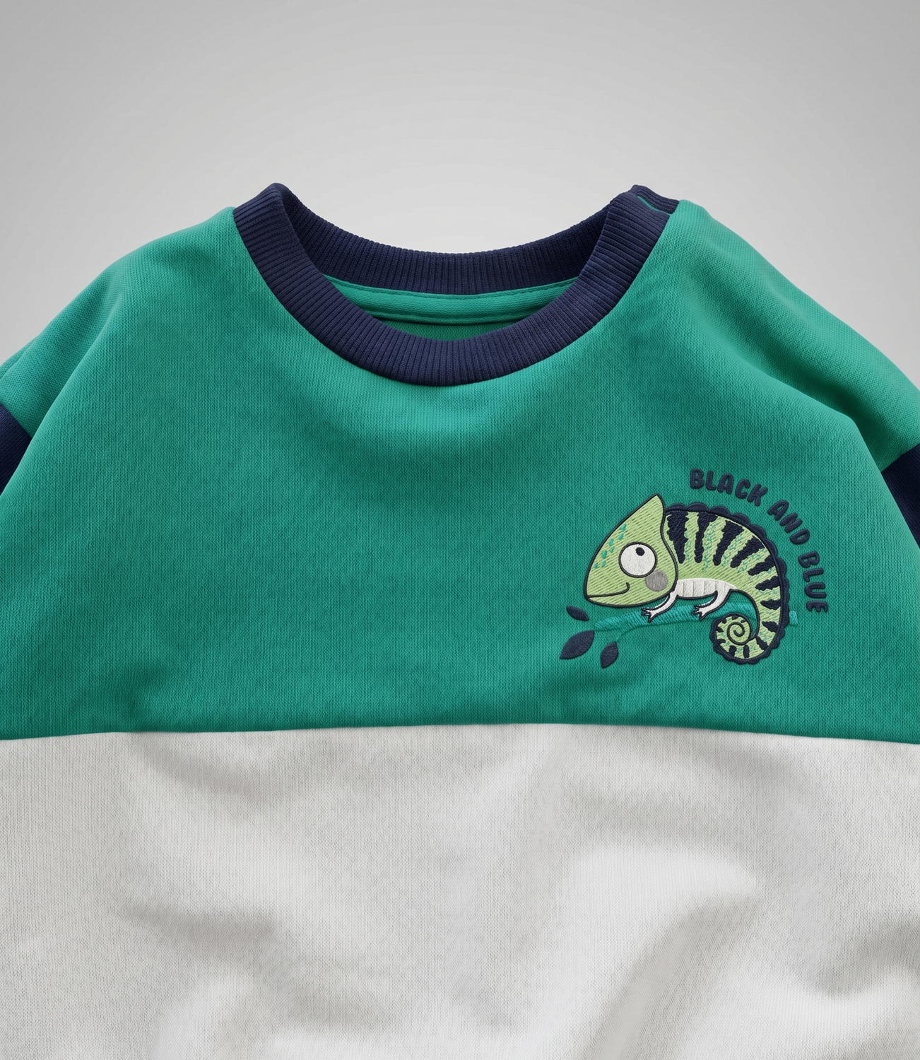 Buzo bebé con camaleón B12191270124 verde Black and blue-3