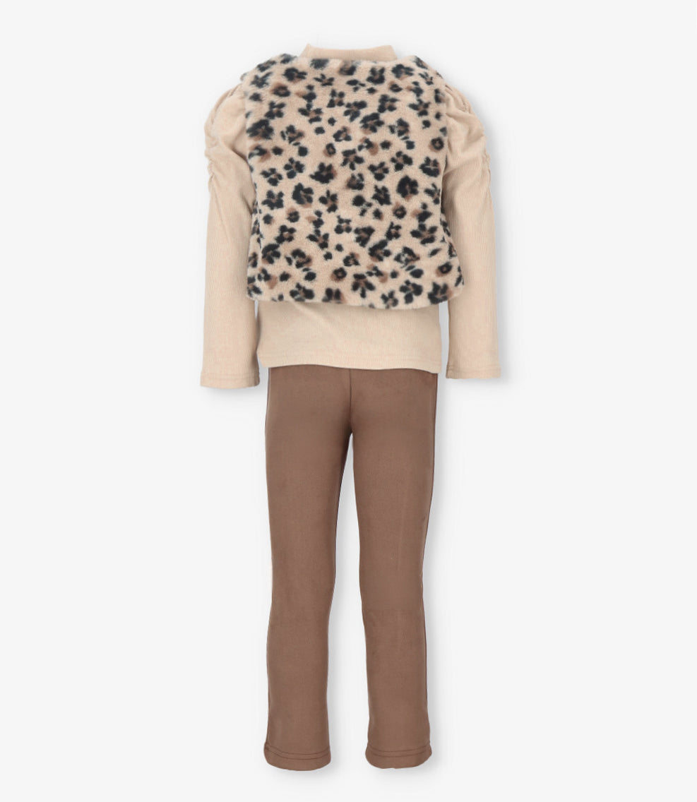 Conjunto animal beige Limonada Niña-2