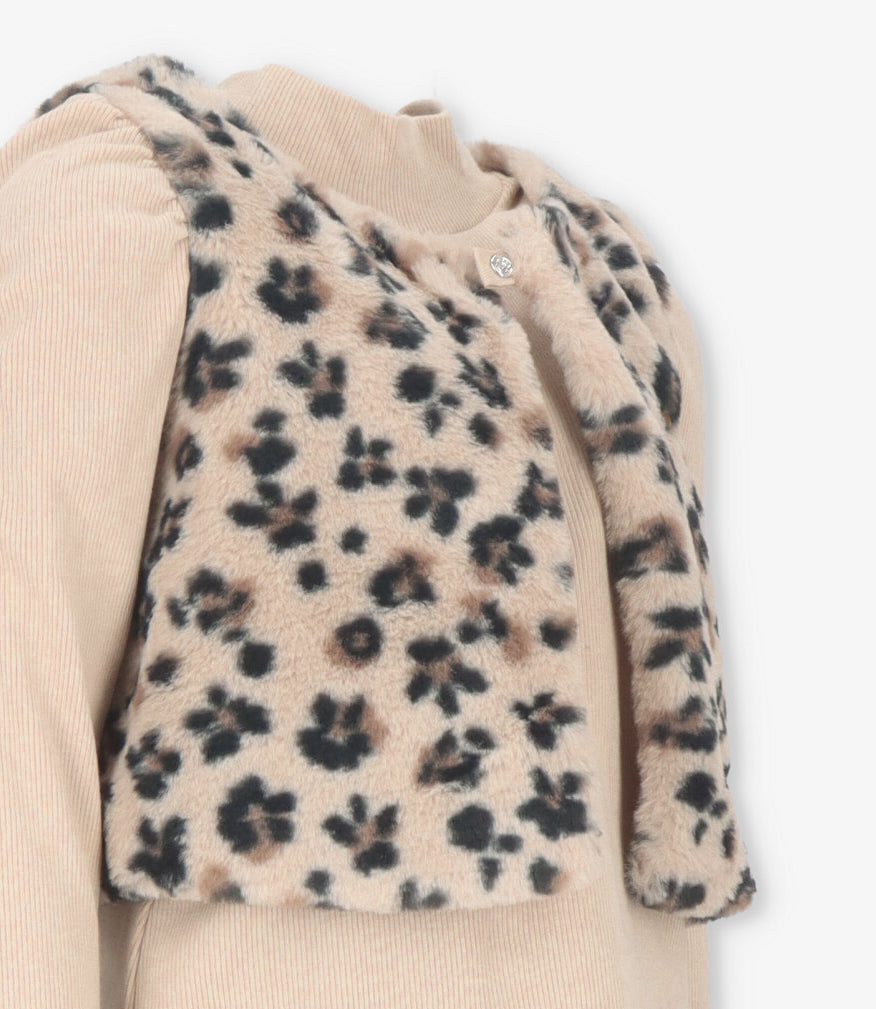 Conjunto animal beige Limonada Niña-3