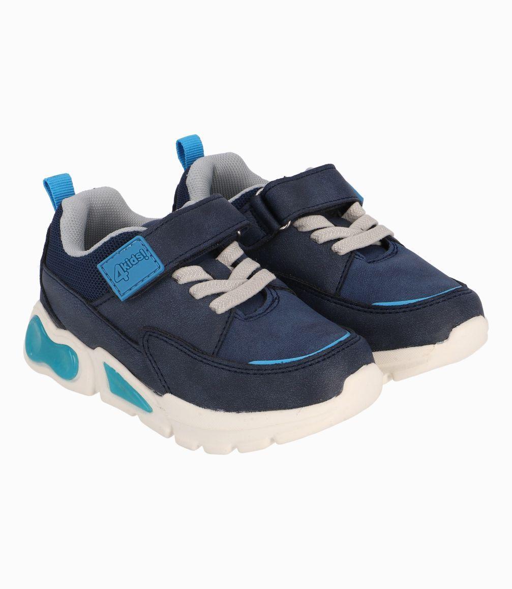 Zapatilla Con Luces Azules Bebé Niño Azul Marino 4 Kids-0