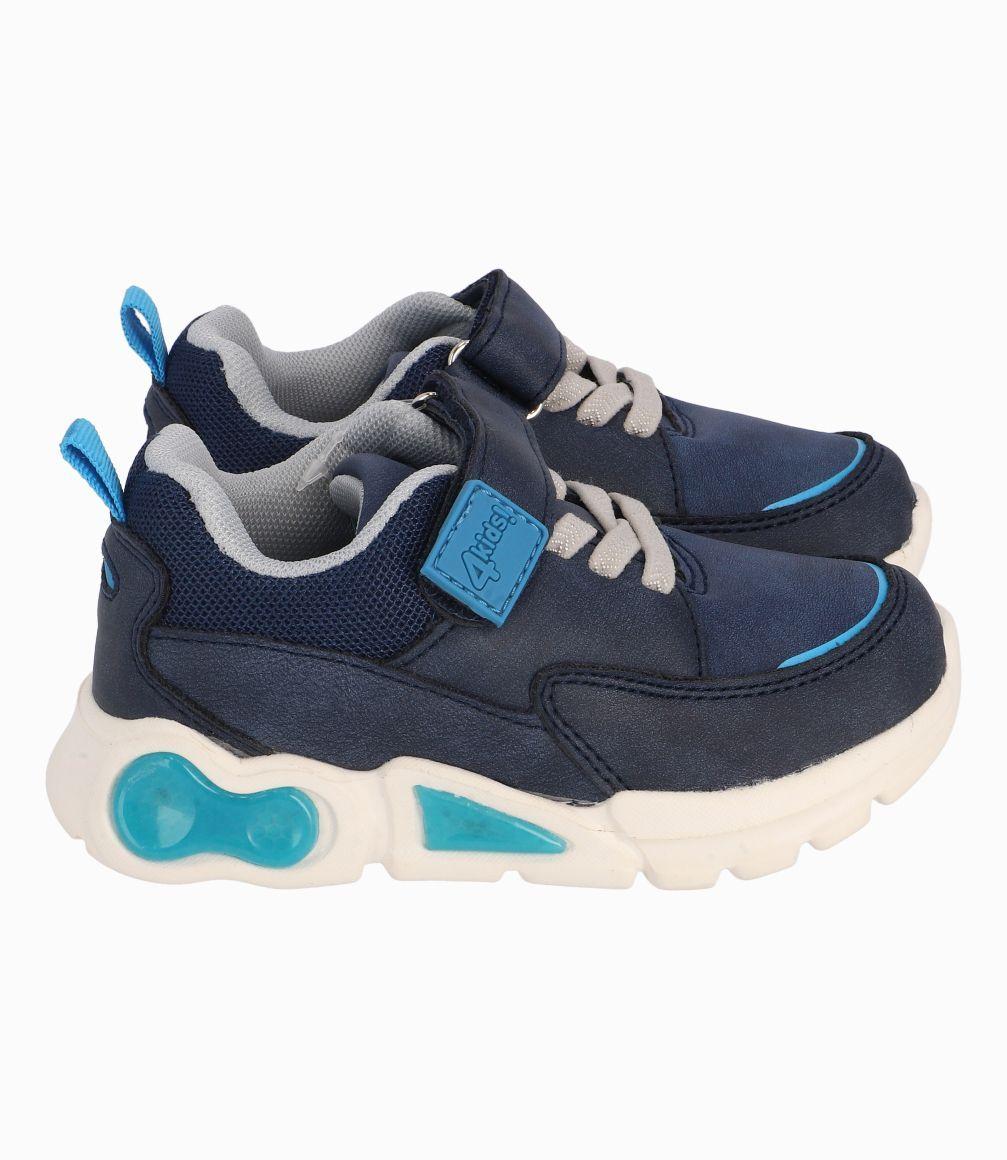 Zapatilla Con Luces Azules Bebé Niño Azul Marino 4 Kids-1