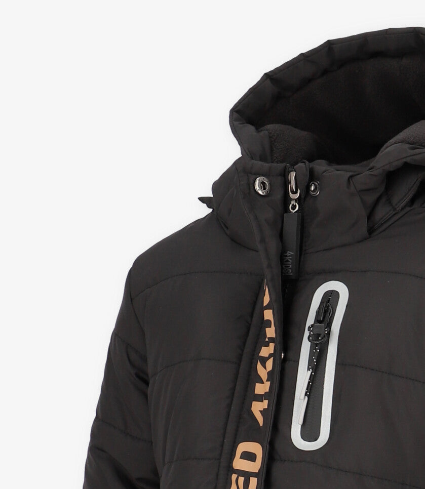 Parka niño repelente al agua negro 4 Kids-3