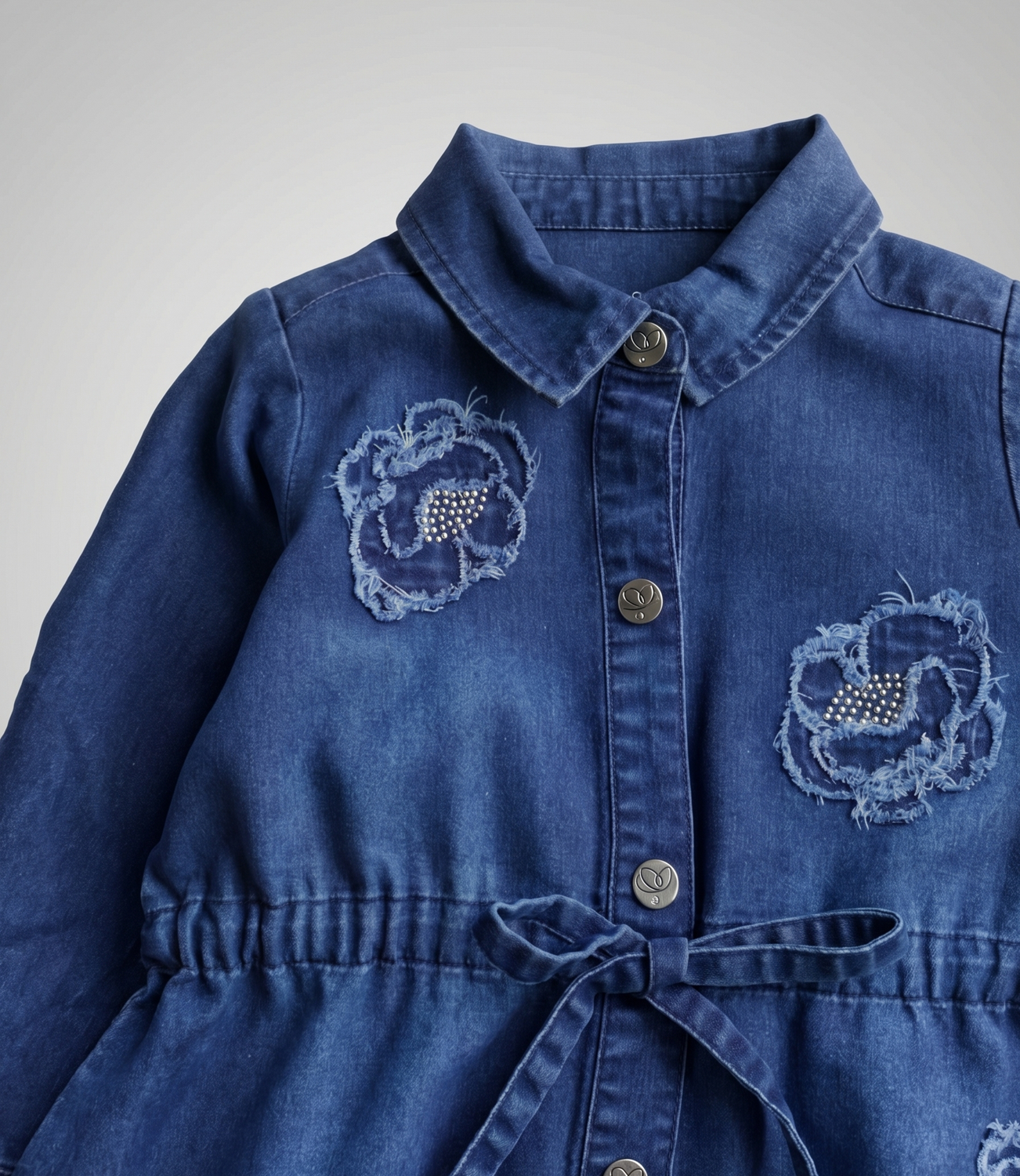 Vestido bebé  L12131270309 denim azul Limonada-3