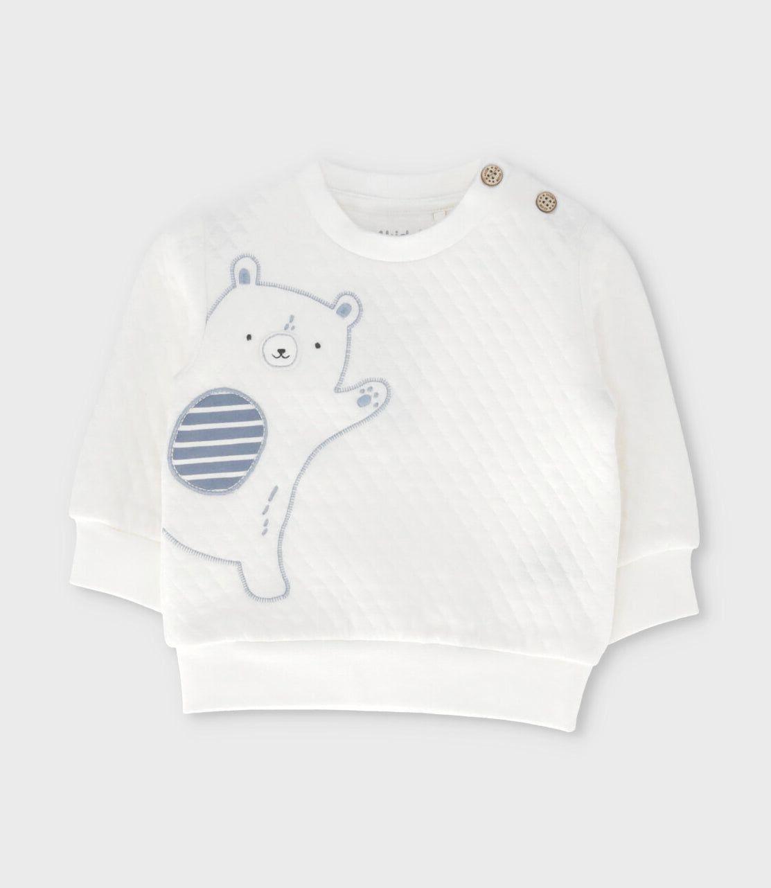 Buzo recién nacido con osito blanco 4 Kids-1