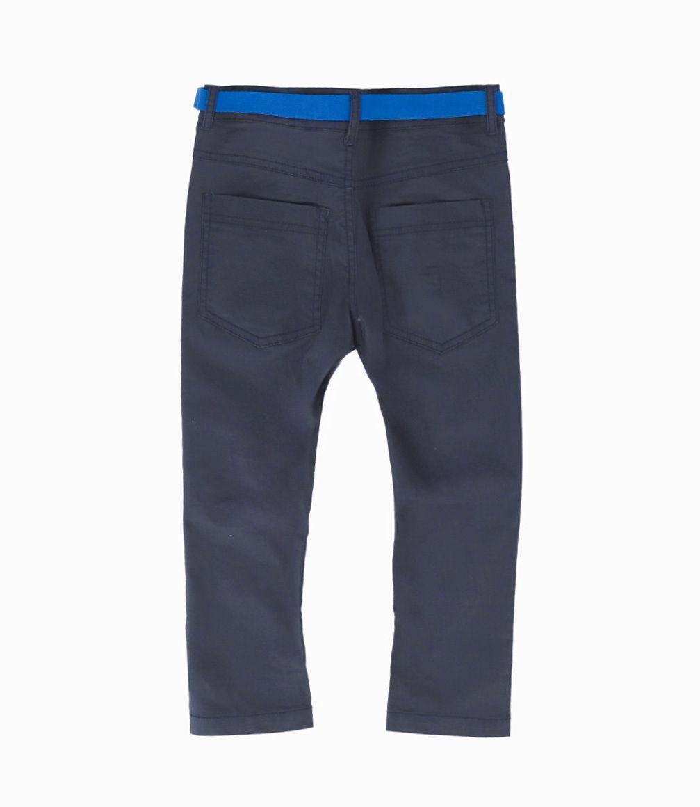 Pantalón niño con cinturón azul piedra Black and Blue-1