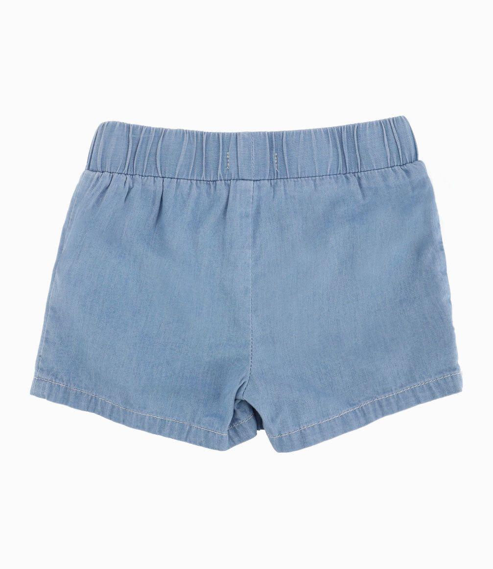 Short Niña Falda Short Denim Celeste-8