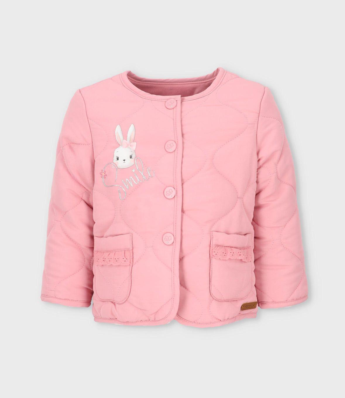 Chaqueta bebé floreada chicle Limonada-0