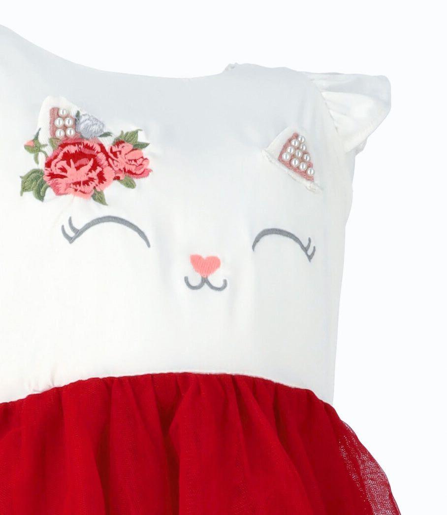 Conjunto bebé con gato rojo Limonada-3