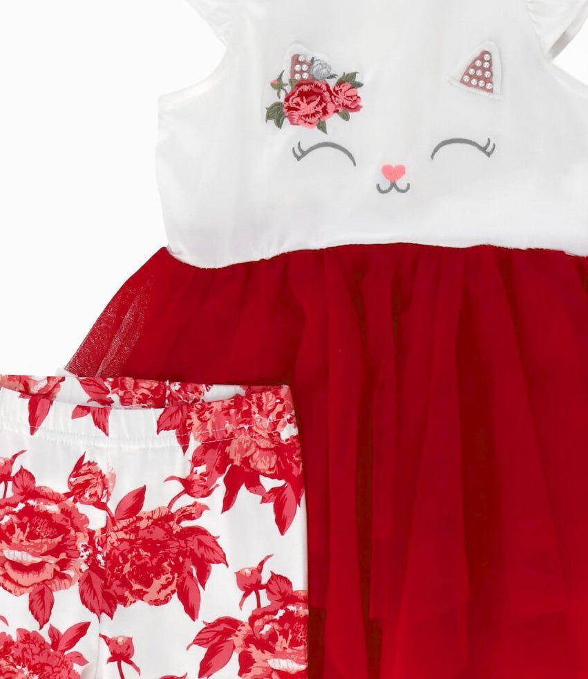 Conjunto bebé con gato rojo Limonada-4