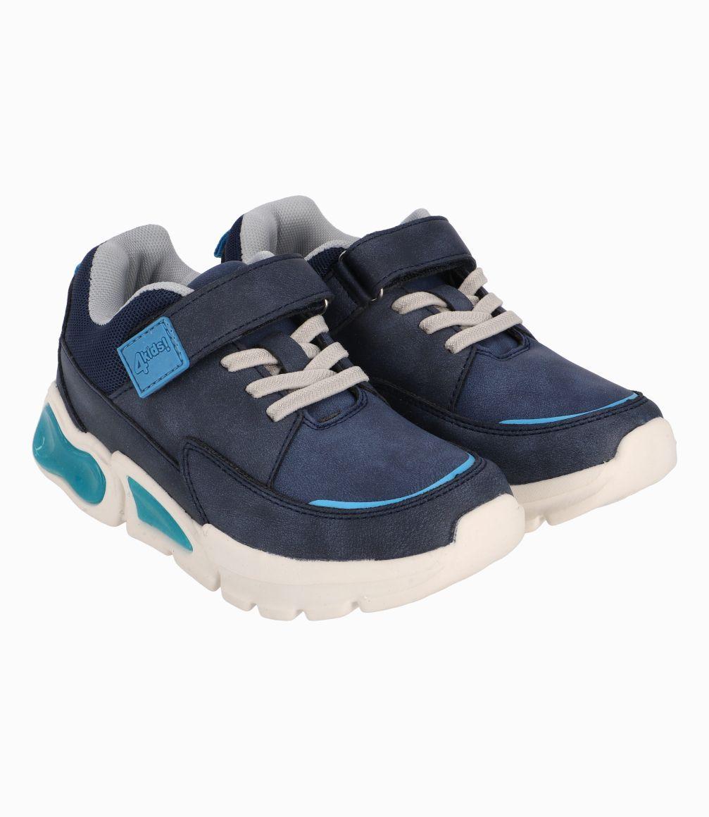 Zapatilla Con Luces Azules Niño Azul Marino 4 Kids-0
