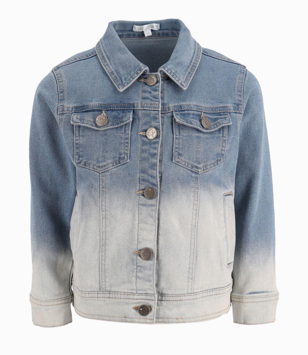 Chaqueta Niña Con Degradé Denim Celeste-5