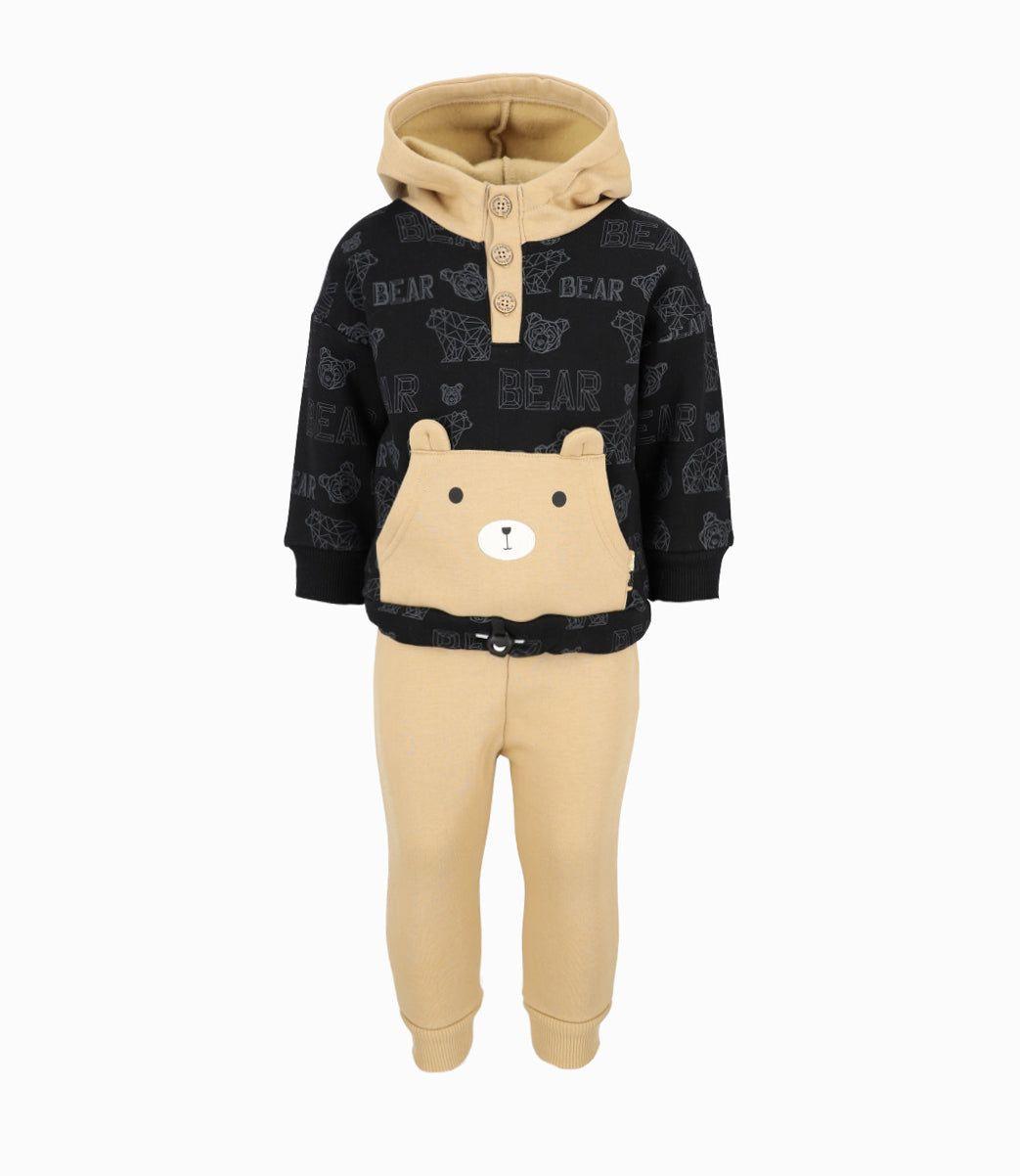 Buzo bebés con oso beige Black and Blue-0