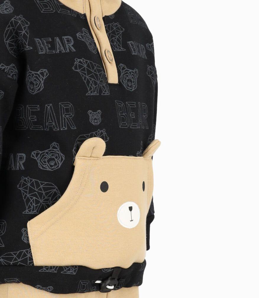 Buzo bebés con oso beige Black and Blue-2