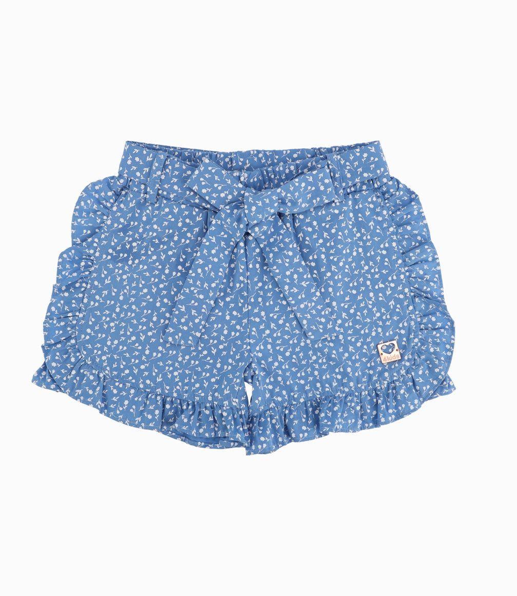 Short Niña Con Diseño Azul-0