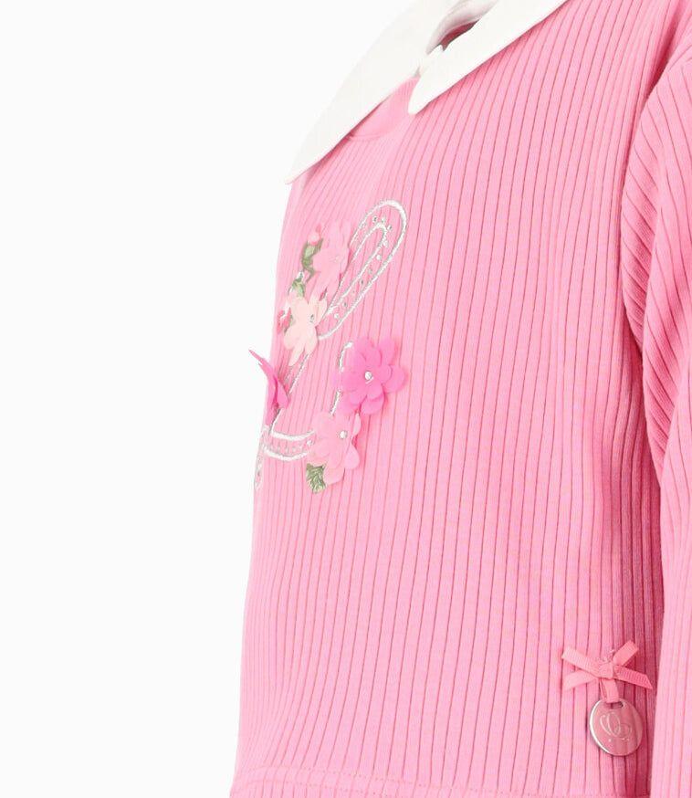 Conjunto niña de polerón y calzas Coral Limonada-2
