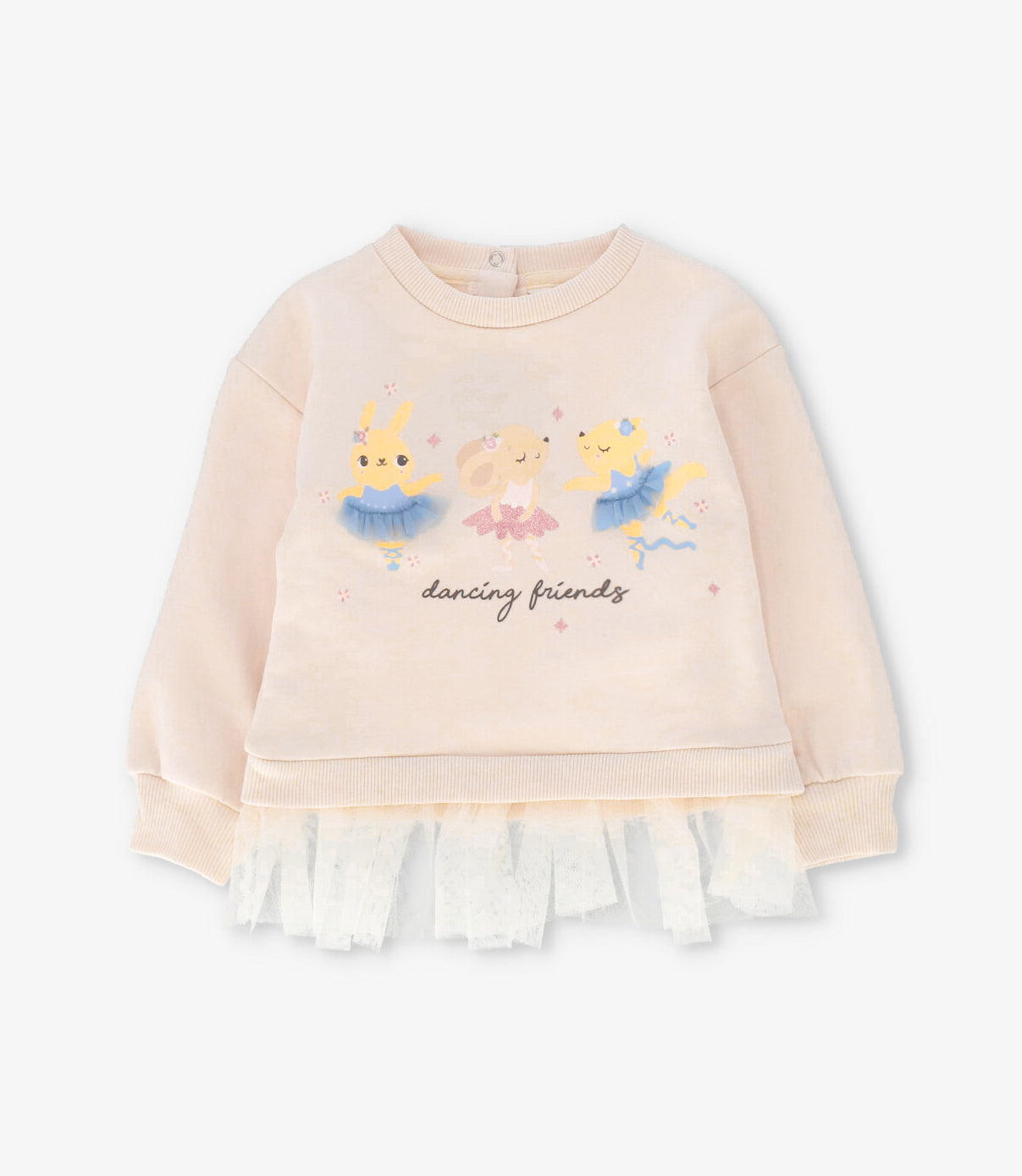 Conjunto bebé dancing friends beige 4 Kids-2