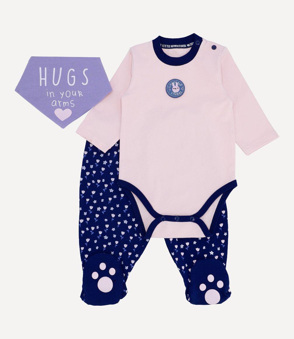 Conjunto Hugs Recién Nacida Rosado 4 Kids-0