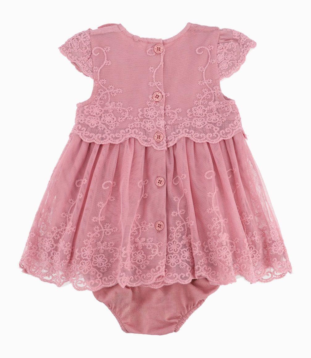 Vestido Recién Nacida Con Flores-6