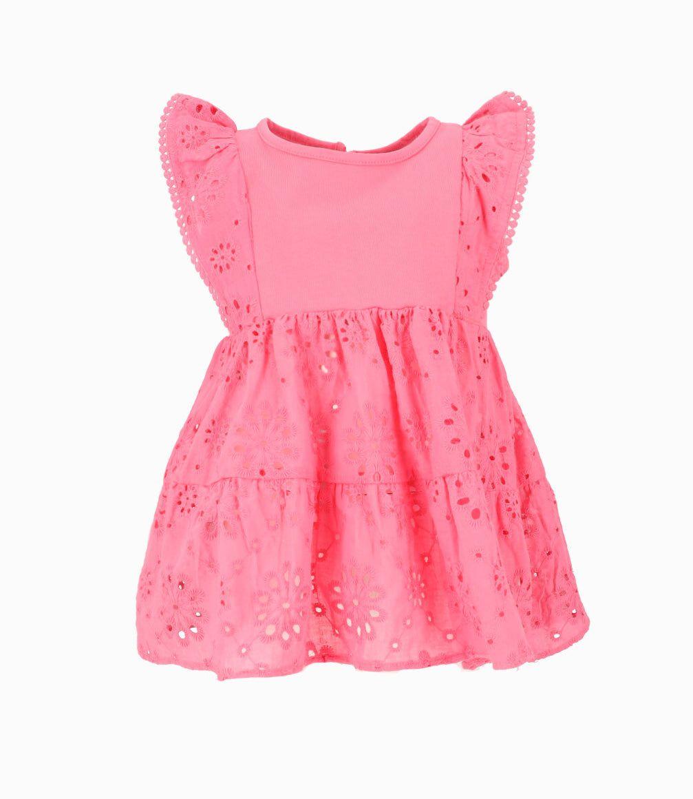 Vestido bebé con vuelos frambuesa 4 Kids-0