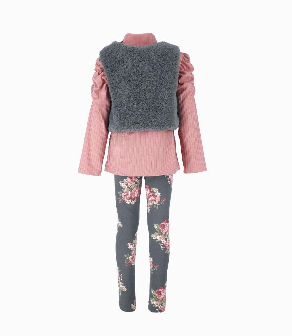 Conjunto niña 3 piezas gris Limonada-1