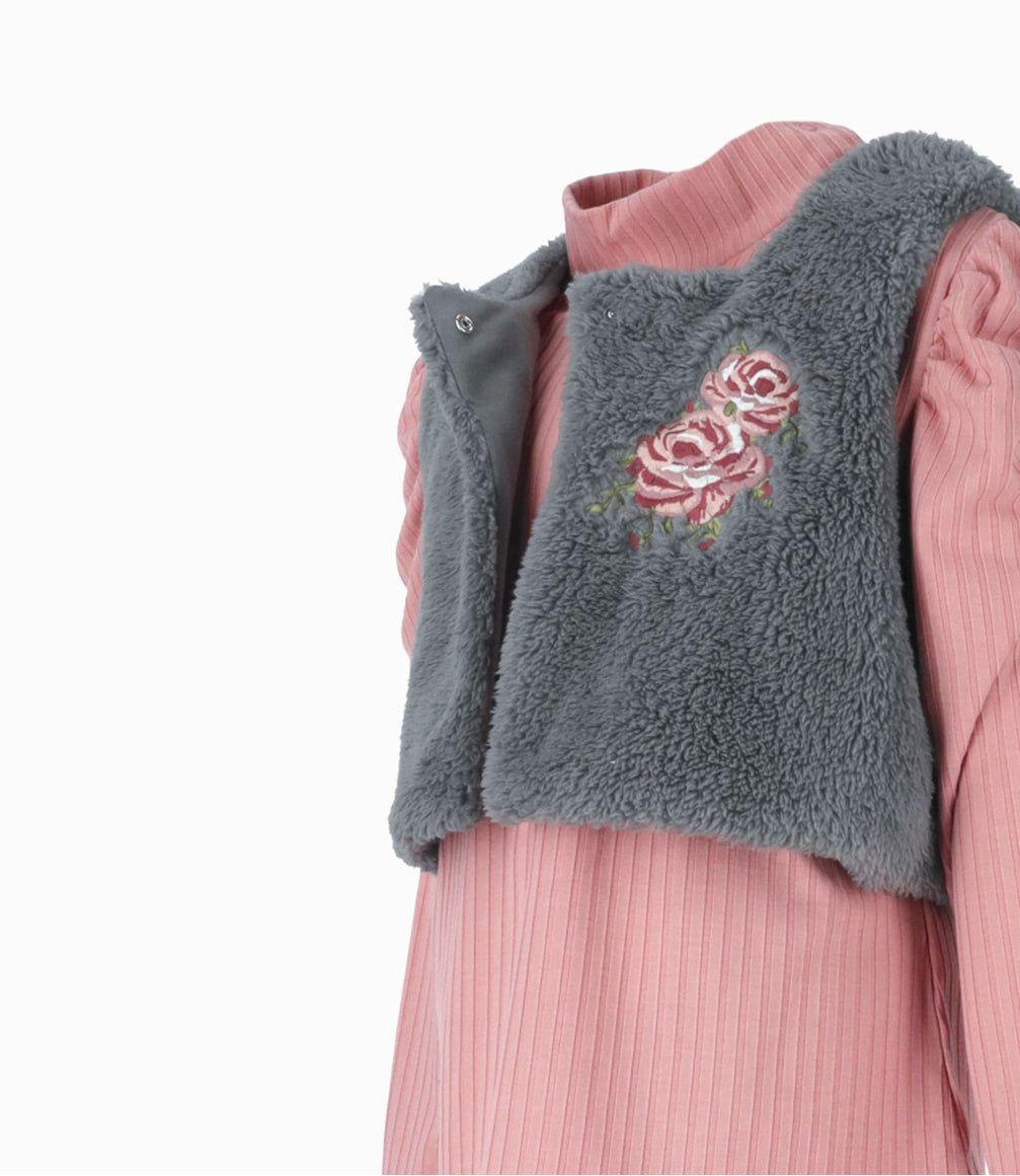 Conjunto niña 3 piezas gris Limonada-2