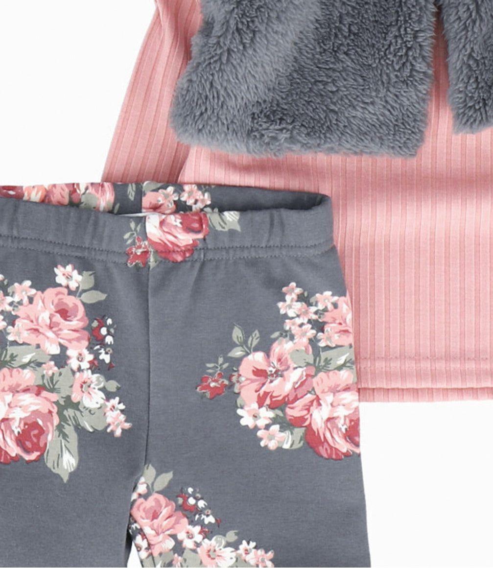 Conjunto niña 3 piezas gris Limonada-3