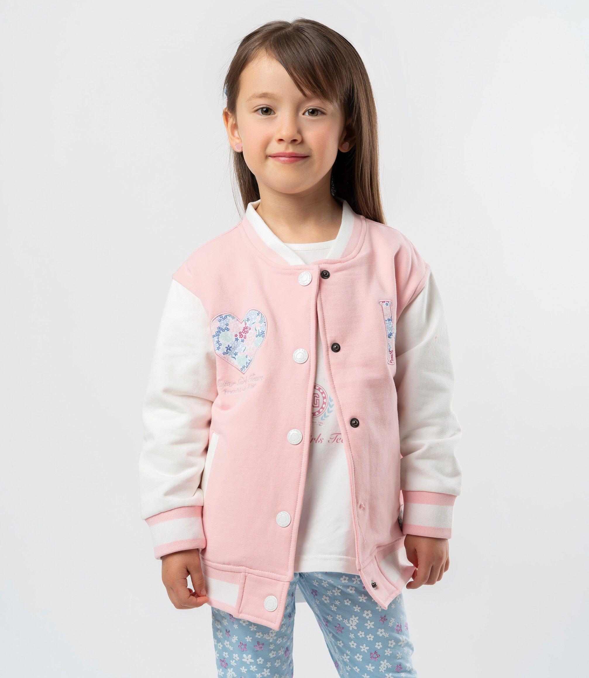 Chaqueta niña universitaria rosado 4 Kids-0