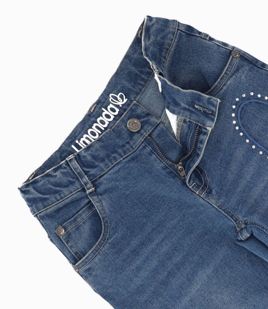 Jeans niña wide leg celeste Limonada-2