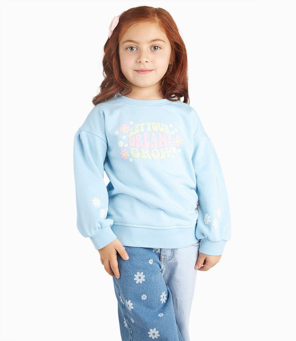 Polerón Niña Con Estampado Celeste 4 Kids-0