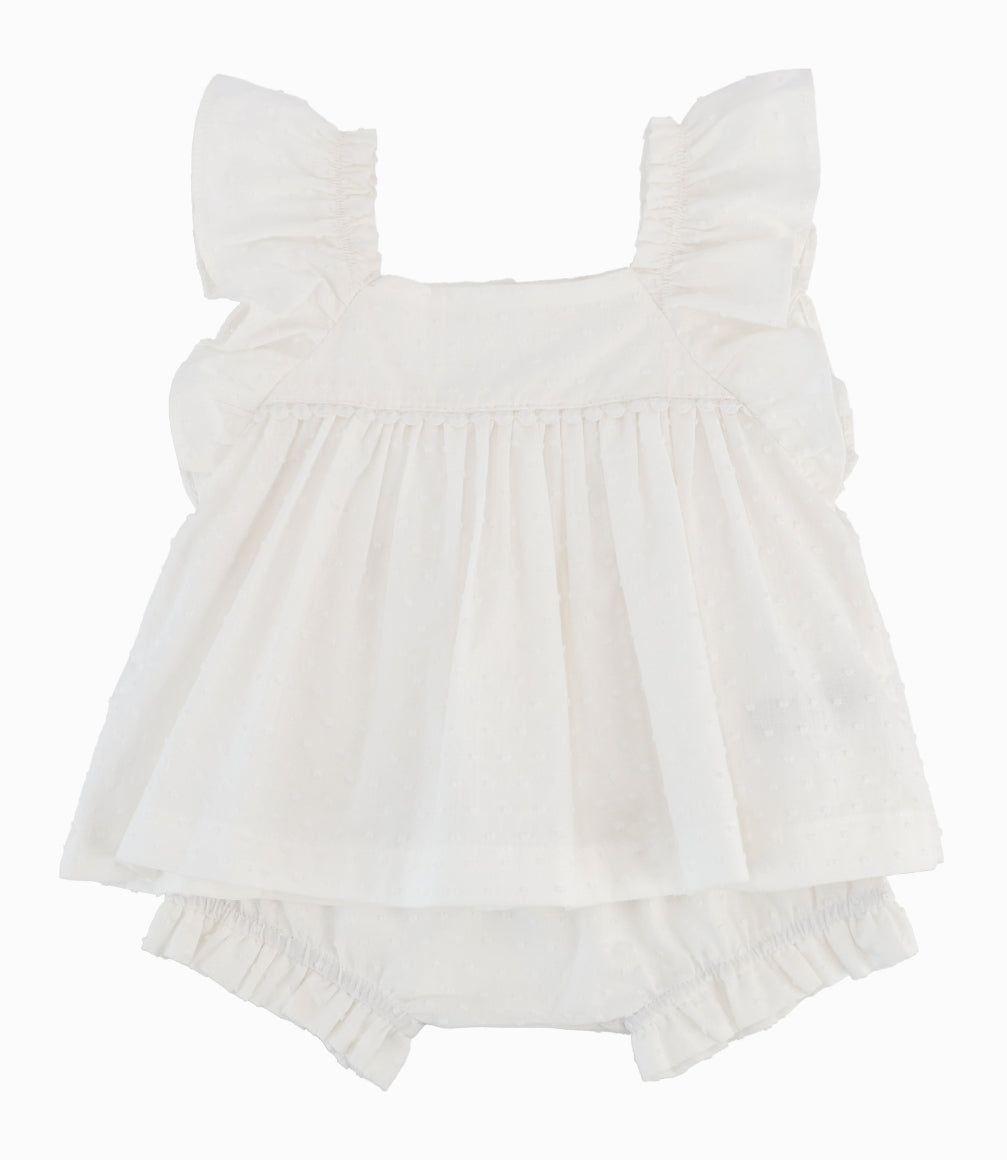 Conjunto Recién Nacida Con Vuelos Blanco-0