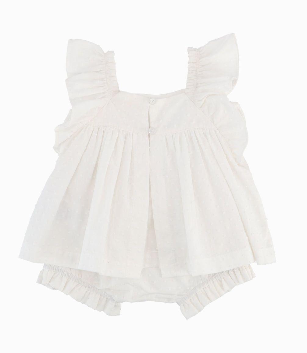 Conjunto Recién Nacida Con Vuelos Blanco-5