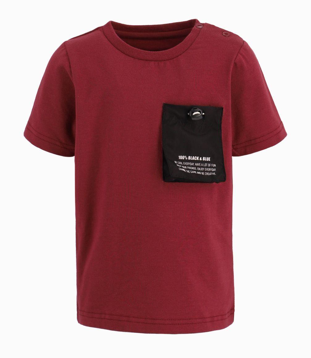 Polera Bebé Con Bolsillo de Diseño Ajustable Black and Blue Burdeo-0