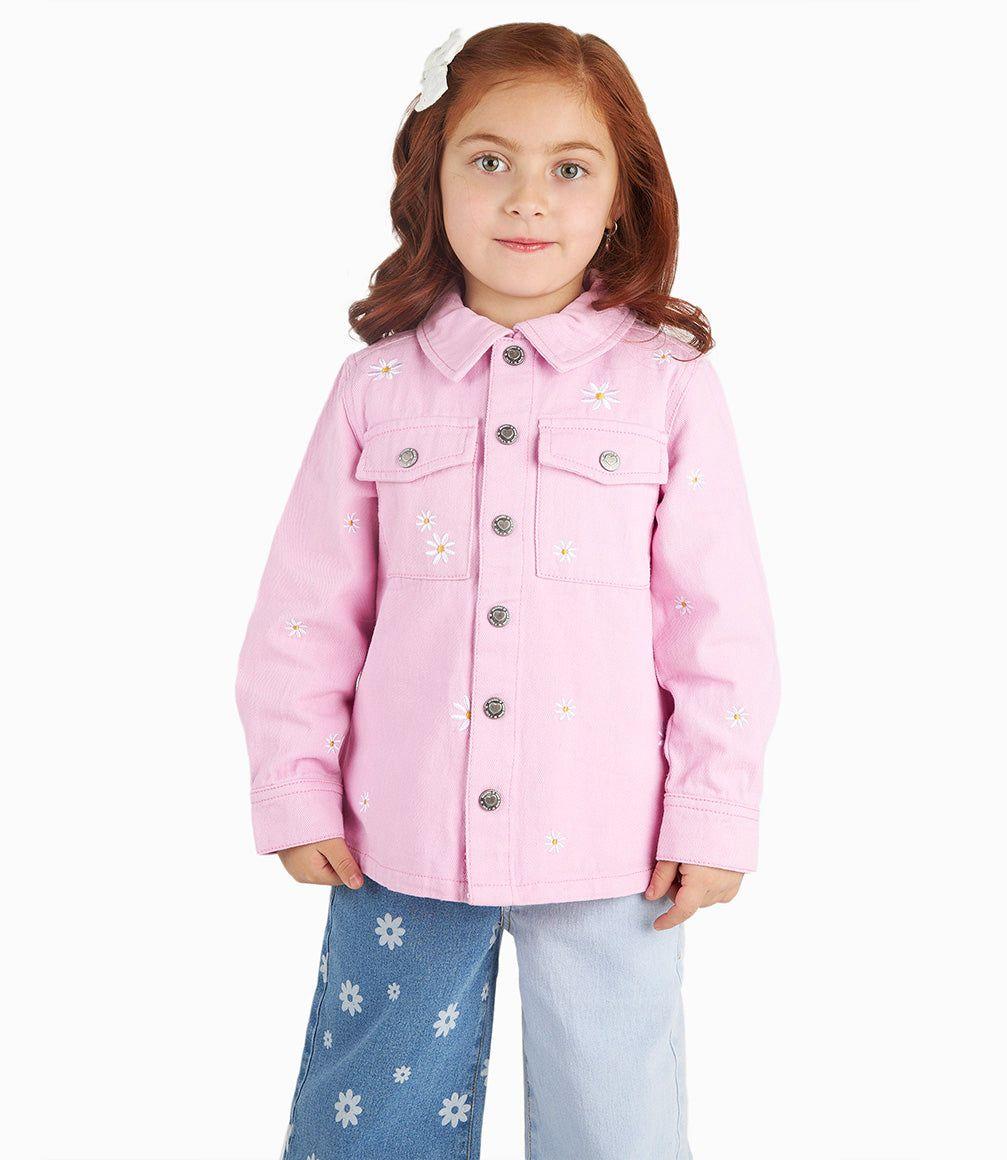Chaqueta Niña Con Flores Rosado 4 Kids-12