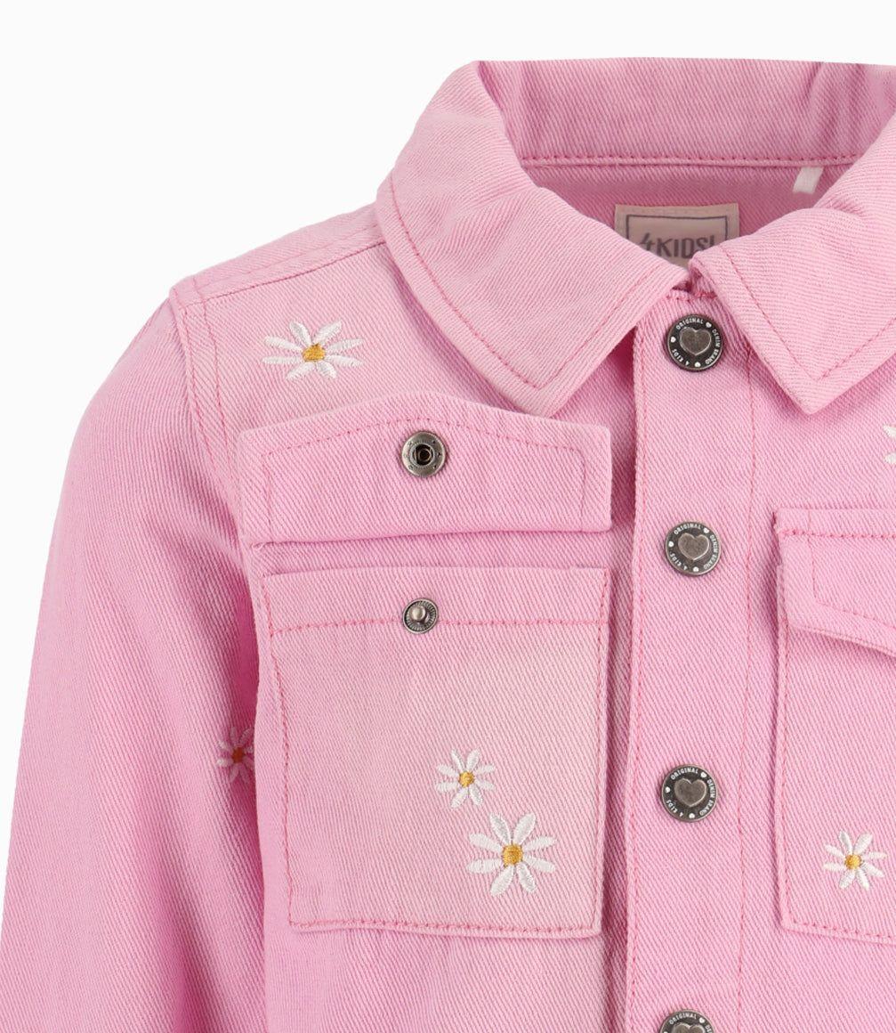 Chaqueta Niña Con Flores Rosado 4 Kids-22
