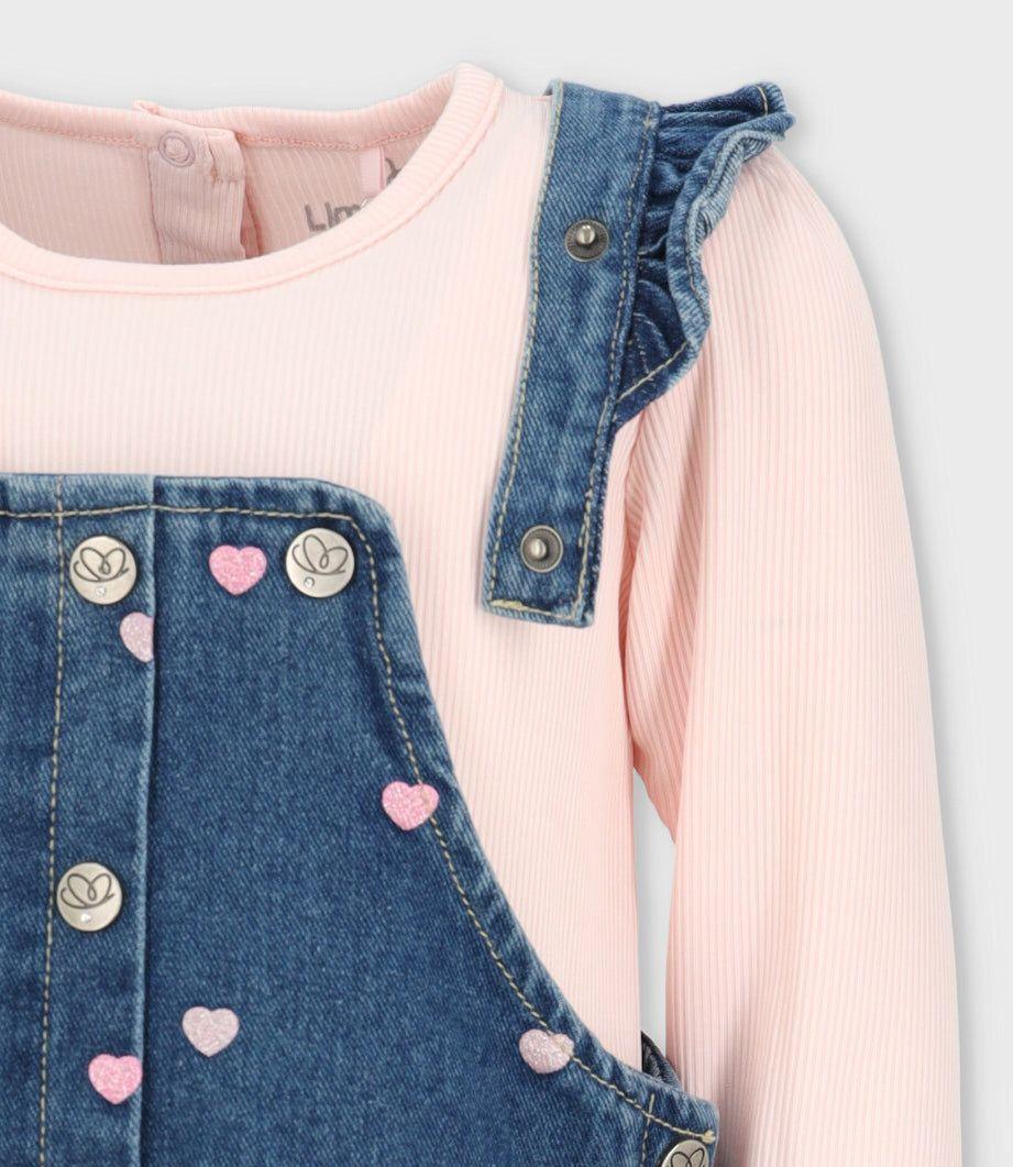 Vestido bebé de denim azul Limonada-2