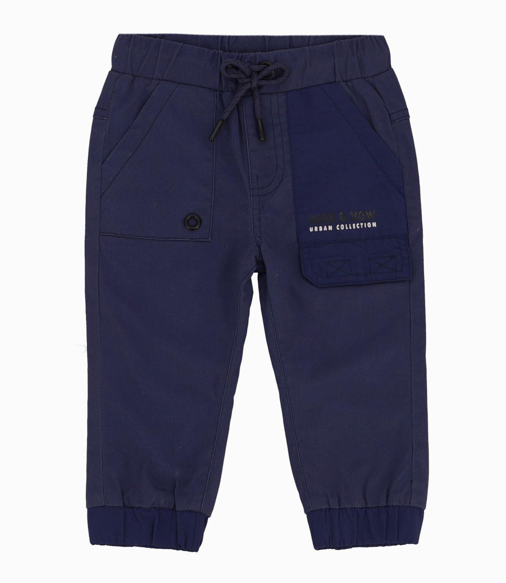 Pantalón Bebé Niño Jogger Black And Blue Azul Piedra-0
